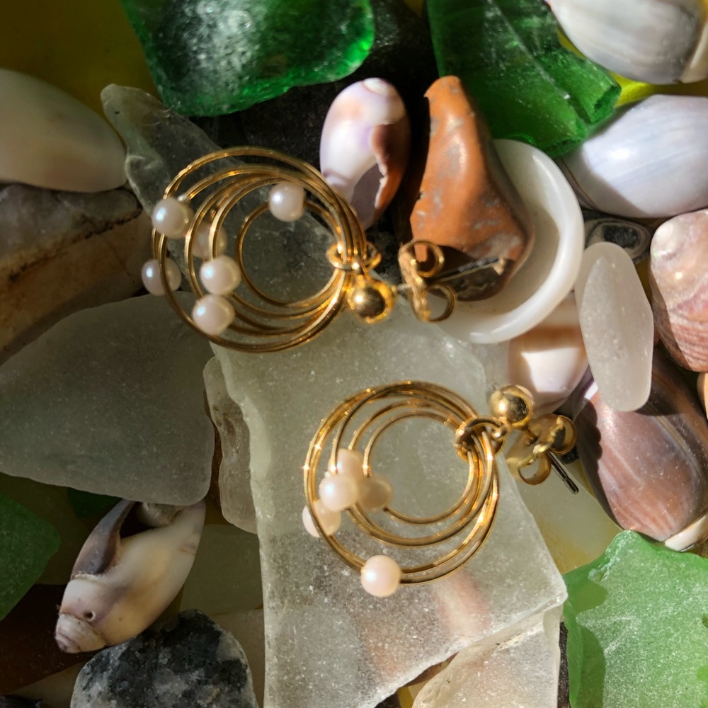 Gold layered hoops